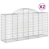 VidaXL Schans baskets 2 ST vaulted 200x50x100 120 cm iron