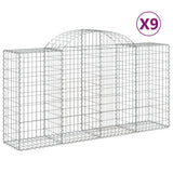 Vidaxl Schans kurver 9 St Vaulted 200x50x100 120 cm jern