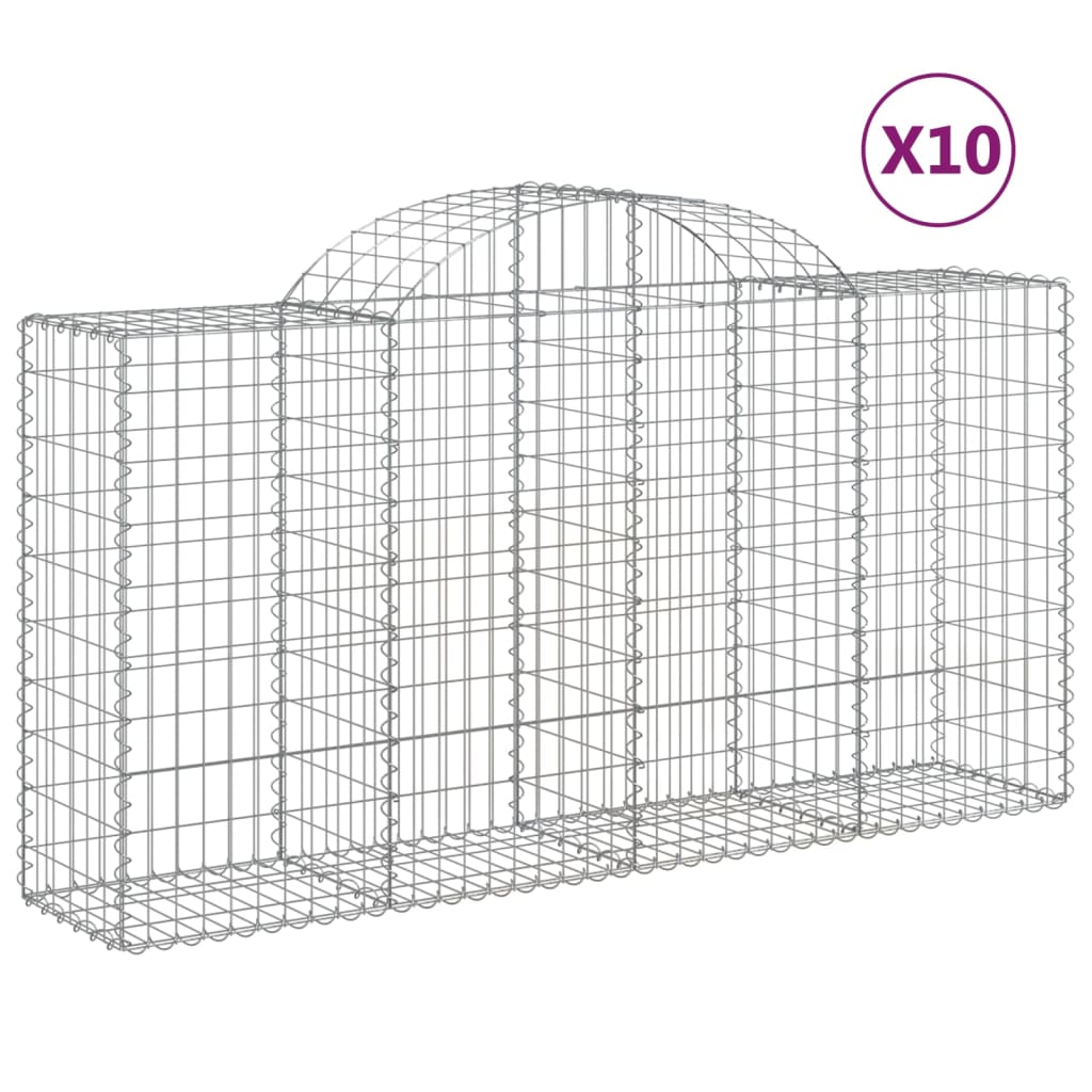 Vidaxl Schans baskets 10 st vaulted 200x50x100 120 cm iron