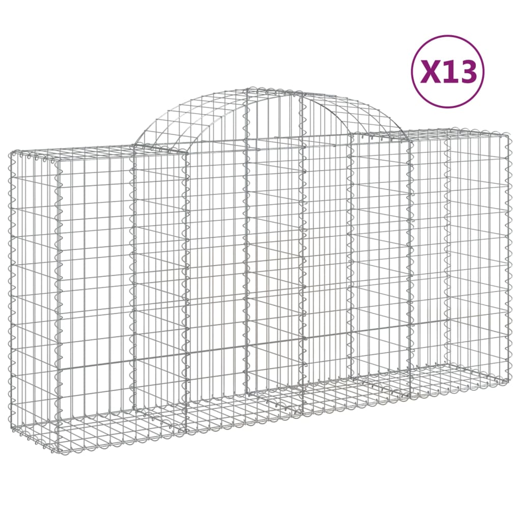 VidaXL Schans baskets 13 st vaulted 200x50x100 120 cm iron