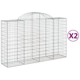 VidaXL Schans baskets 2 ST vaulted 200x50x120 140 cm iron