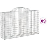 VidaXL Schans baskets 9 st vaulted 200x50x120 140 cm iron