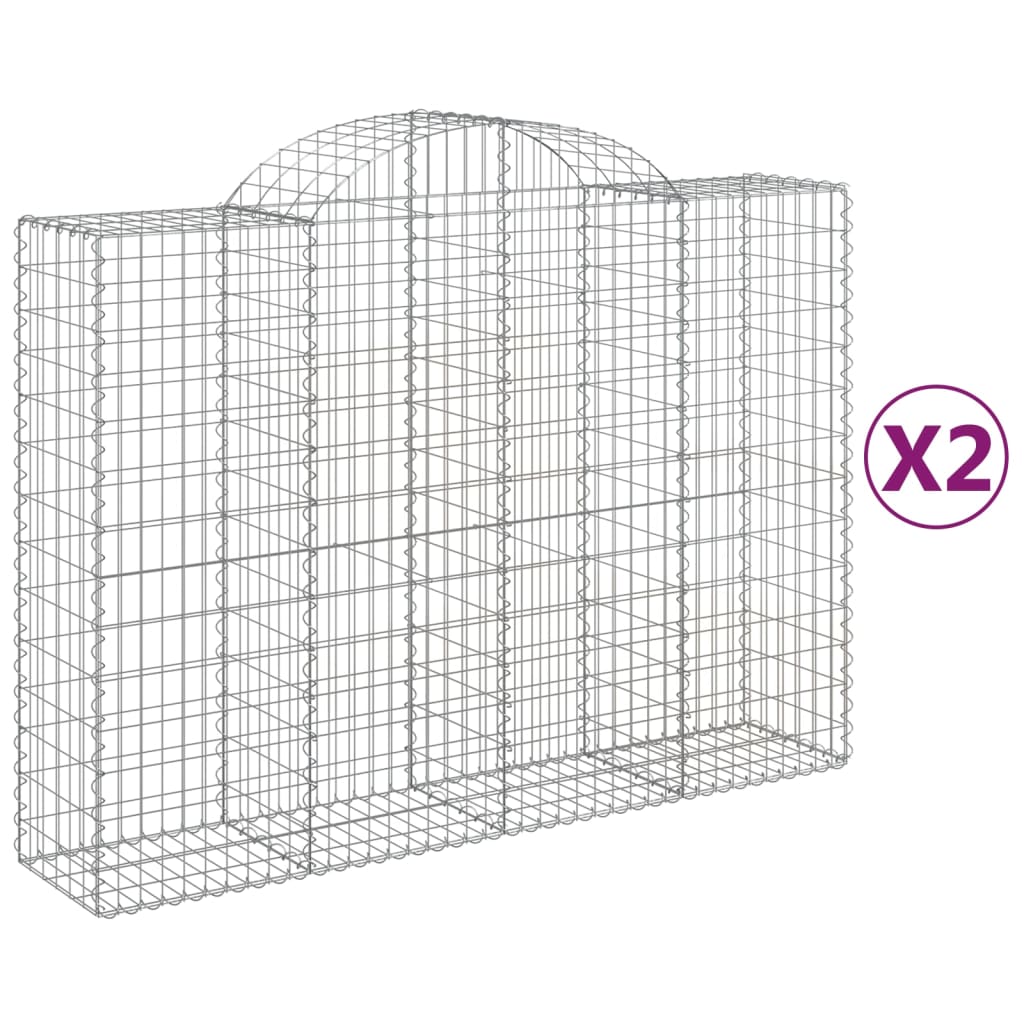 Vidaxl Schans Baskets 2 ST Klavené 200x50x140 160 cm železo