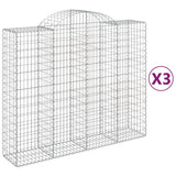 VidaXL Schans baskets 3 ST vaulted 200x50x160 180 cm iron