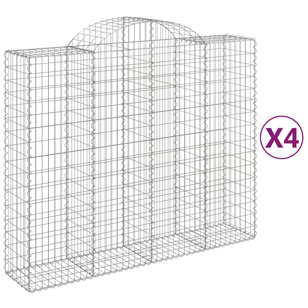 VidaXL Schans baskets 4 st vaulted 200x50x160 180 cm iron