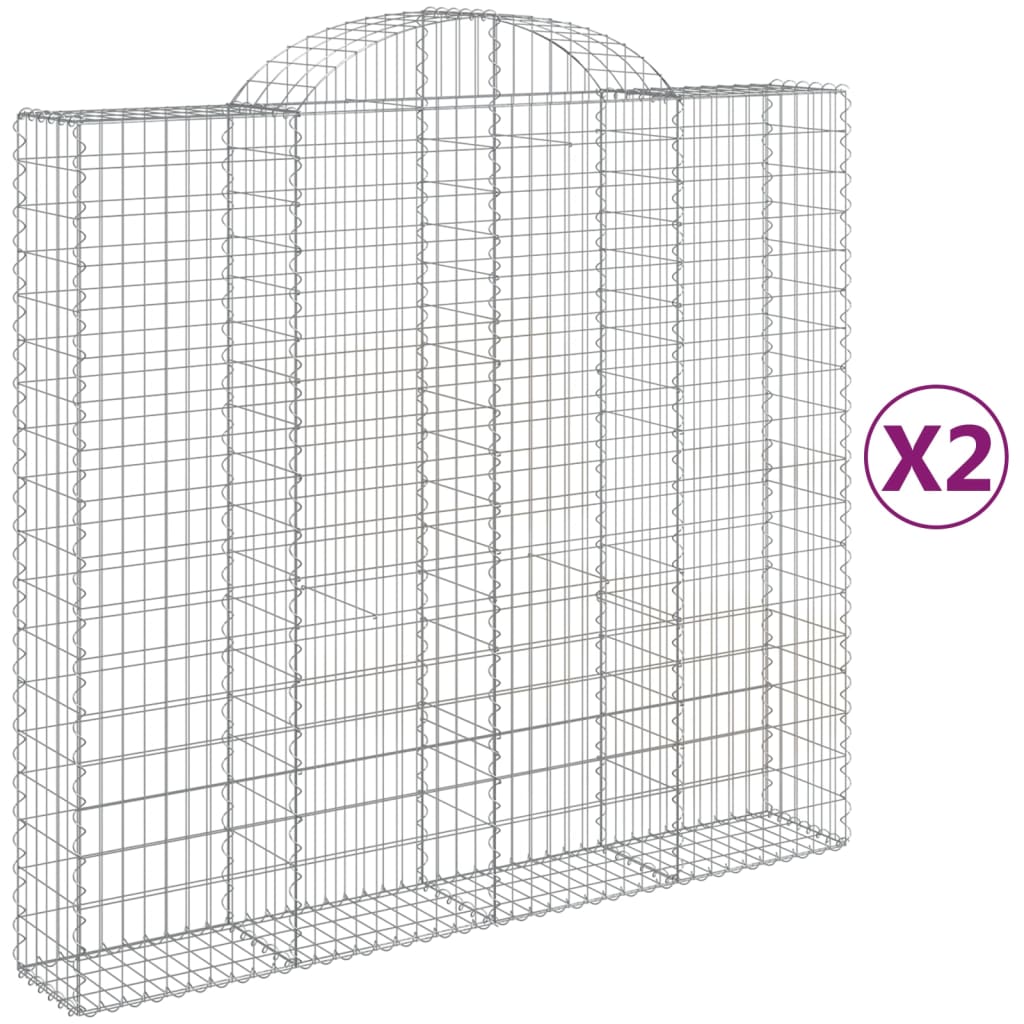 Vidaxl Schans kurver 2 st Vaulted 200x50x180 200 cm jern