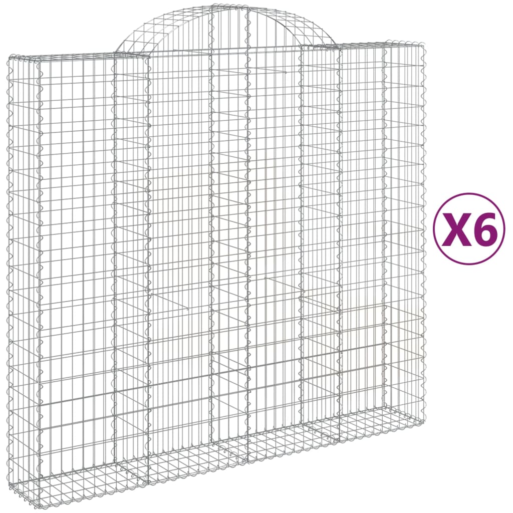 Vidaxl Schans Pankets 6 ST Vaulté 200x50x180 200 cm fer