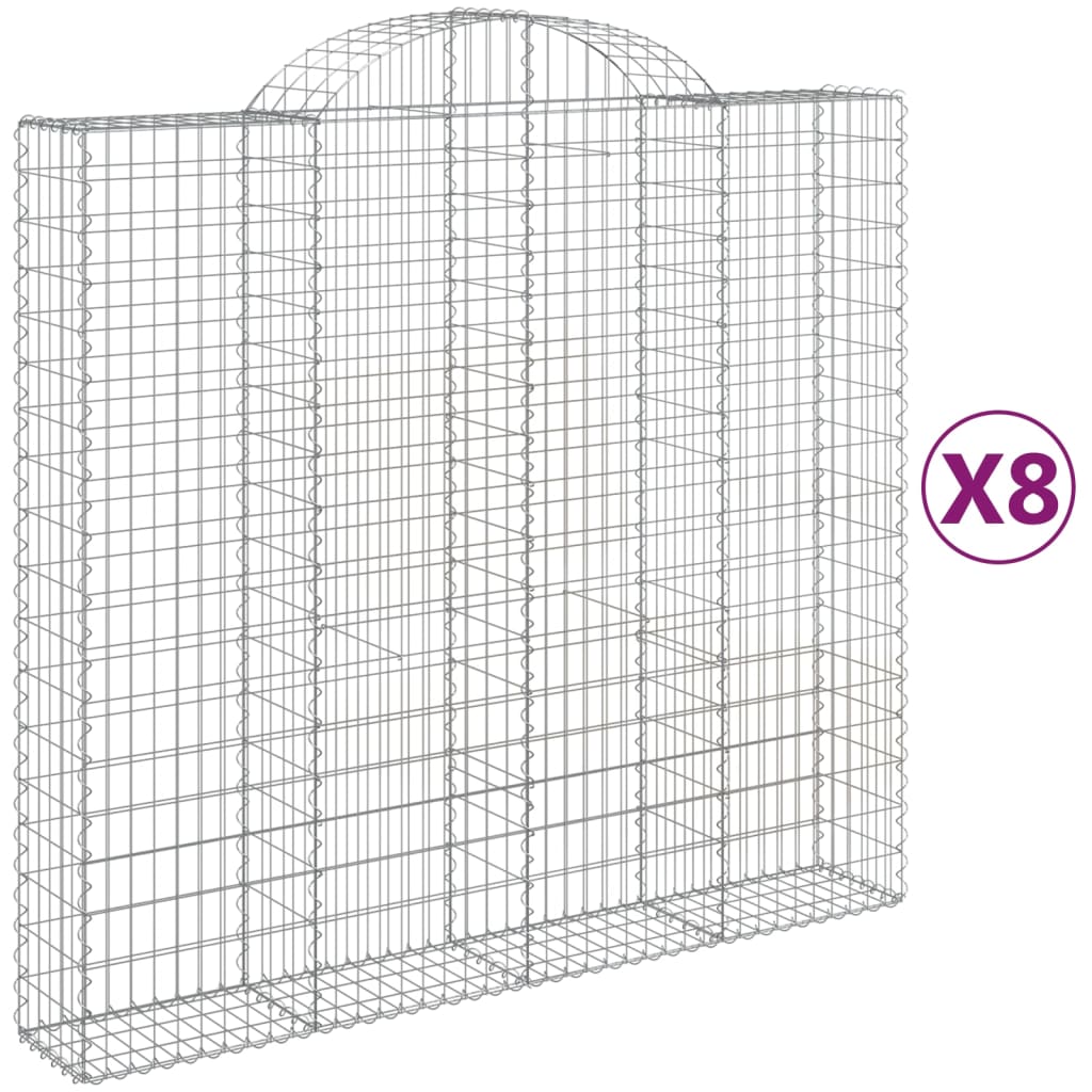 Vidaxl Schans Cesti 8 a volta 200x50x180 200 cm ferro