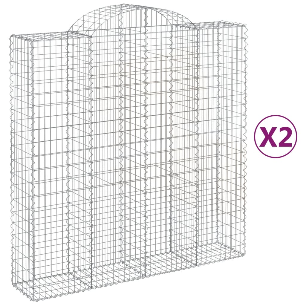 VidaXL Schans baskets 2 ST vaulted 200x50x200 220 cm iron