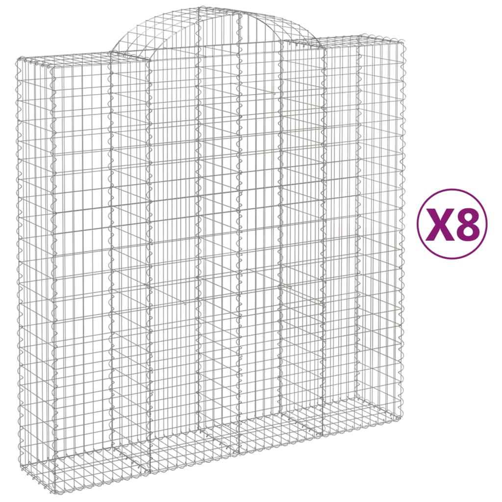 VidaXL Schans baskets 8 st vaulted 200x50x200 220 cm iron