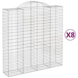 Vidaxl Schans kurver 8 st Vaulted 200x50x200 220 cm jern