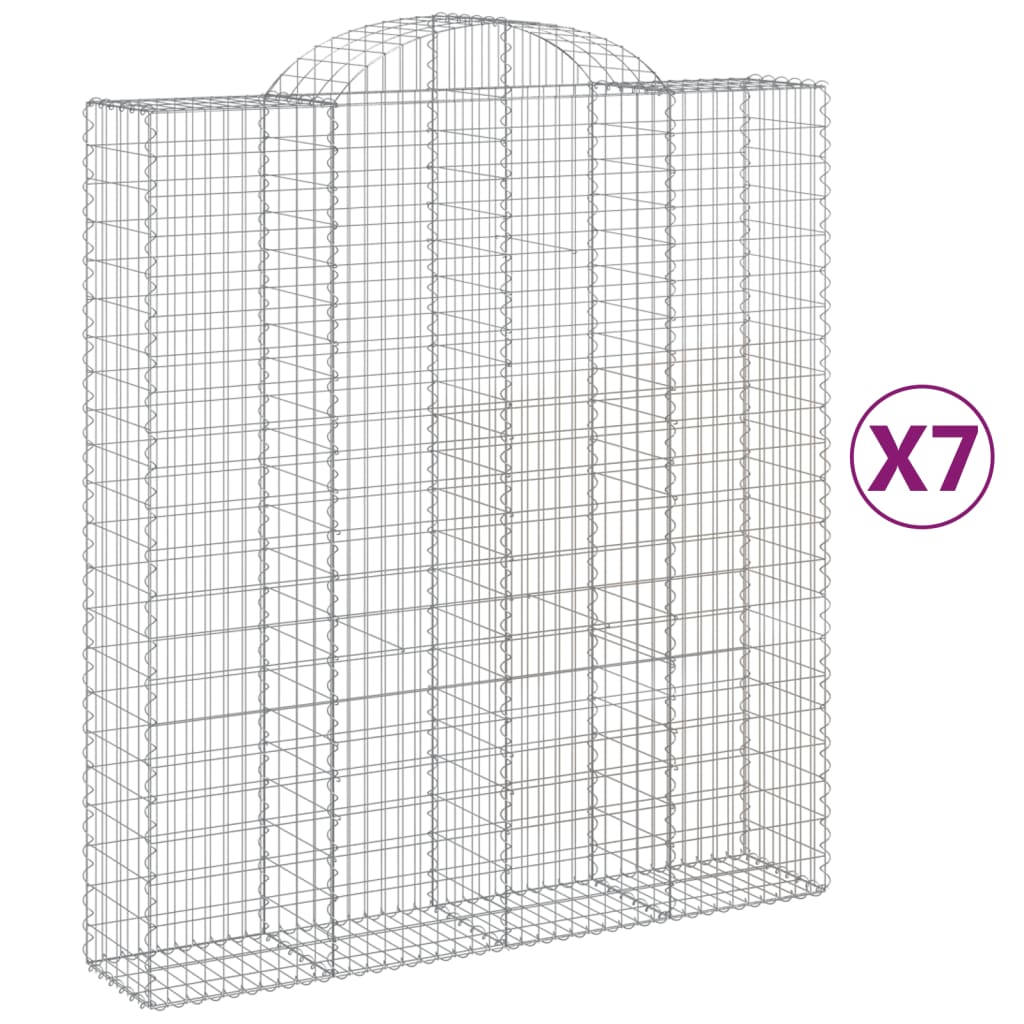 VidaXL Schans baskets 7 st vaulted 200x50x220 240 cm iron