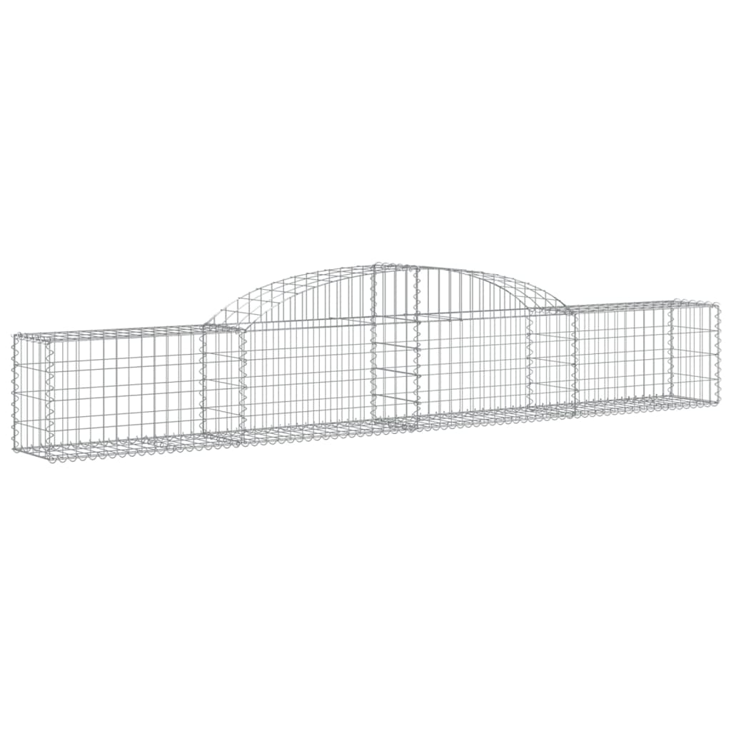 VidaXL Schans baskets 3 st vaulted 300x30x40 60 cm galvanized iron