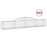 Vidaxl Schans baskets 15 st vaulted 300x30x40 60 cm galvanized iron