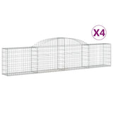 Vidaxl Schans Caskets 4 St. klenulé 300x30x60 80 cm galvanizované železo