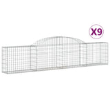 Cestas Vidaxl Schans 9 st 300x30x60 80 cm de hierro galvanizado