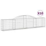 Vidaxl Schans kurver 10 St Vaulted 300x30x60 80 cm galvanisert jern