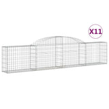 Vidaxl Schans kurver 11 St Vaulted 300x30x60 80 cm galvanisert jern