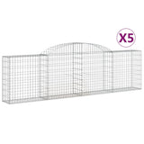 Vidaxl Schans kurve 5 st hvælvede 300x30x80 100 cm galvaniseret jern