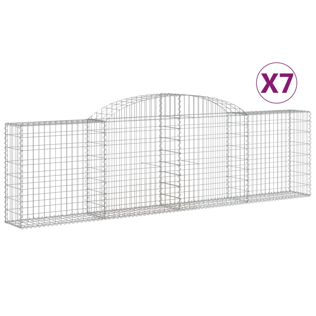 Vidaxl Schlag Kuerf 7 300X30X80 100 cm galvaniséiert Eisen