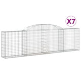 Vidaxl Schans Körbe 7 St. Gewölbe 300x30x80 100 cm verzinktes Eisen