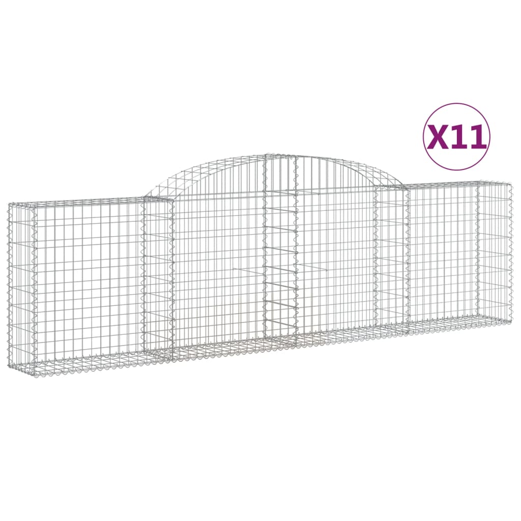 VidaXL Schans baskets 11 st vaulted 300x30x80 100 cm iron