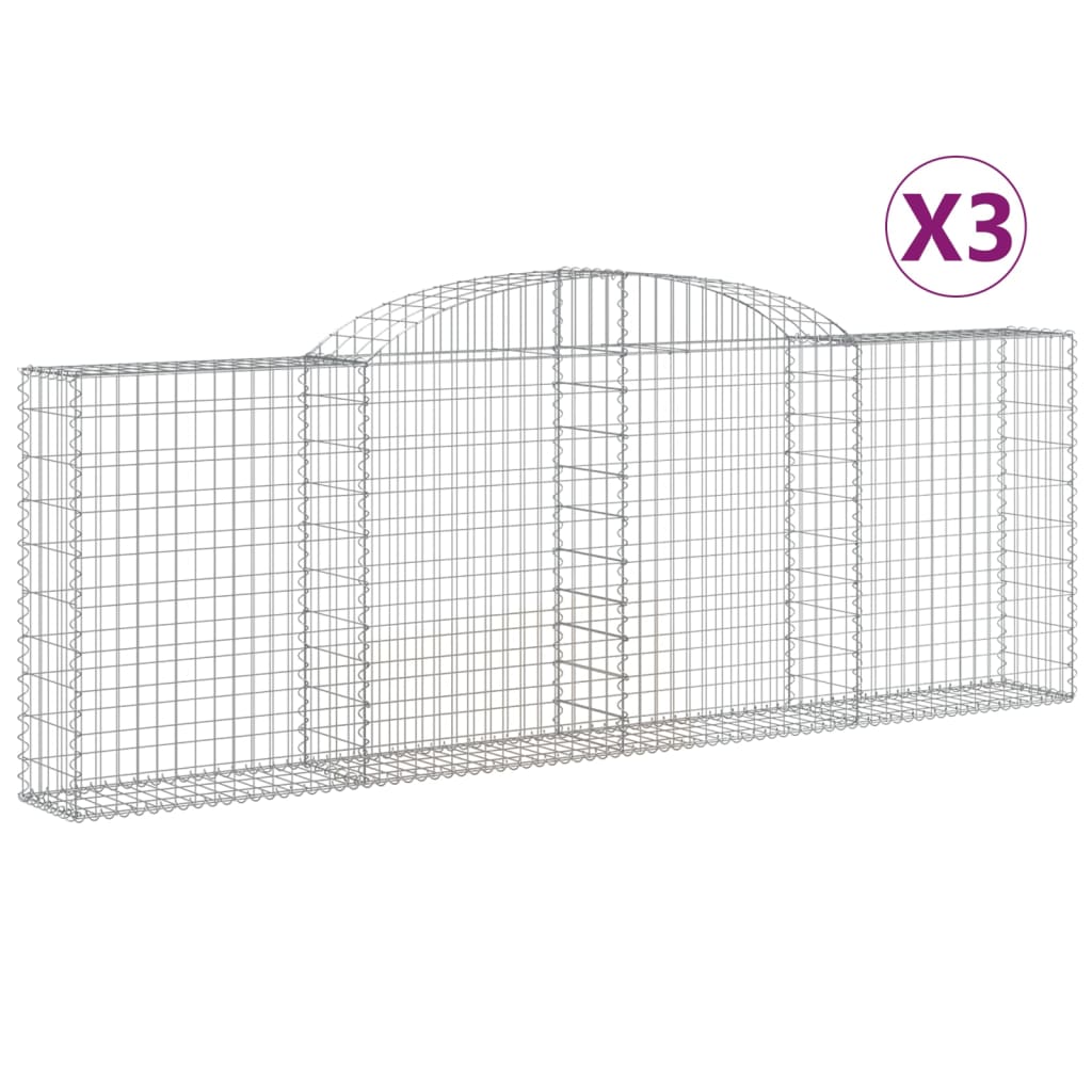 Vidaxl Schiags Kuerf 3 St Vaulted 300x30X100 120 cm Eisen