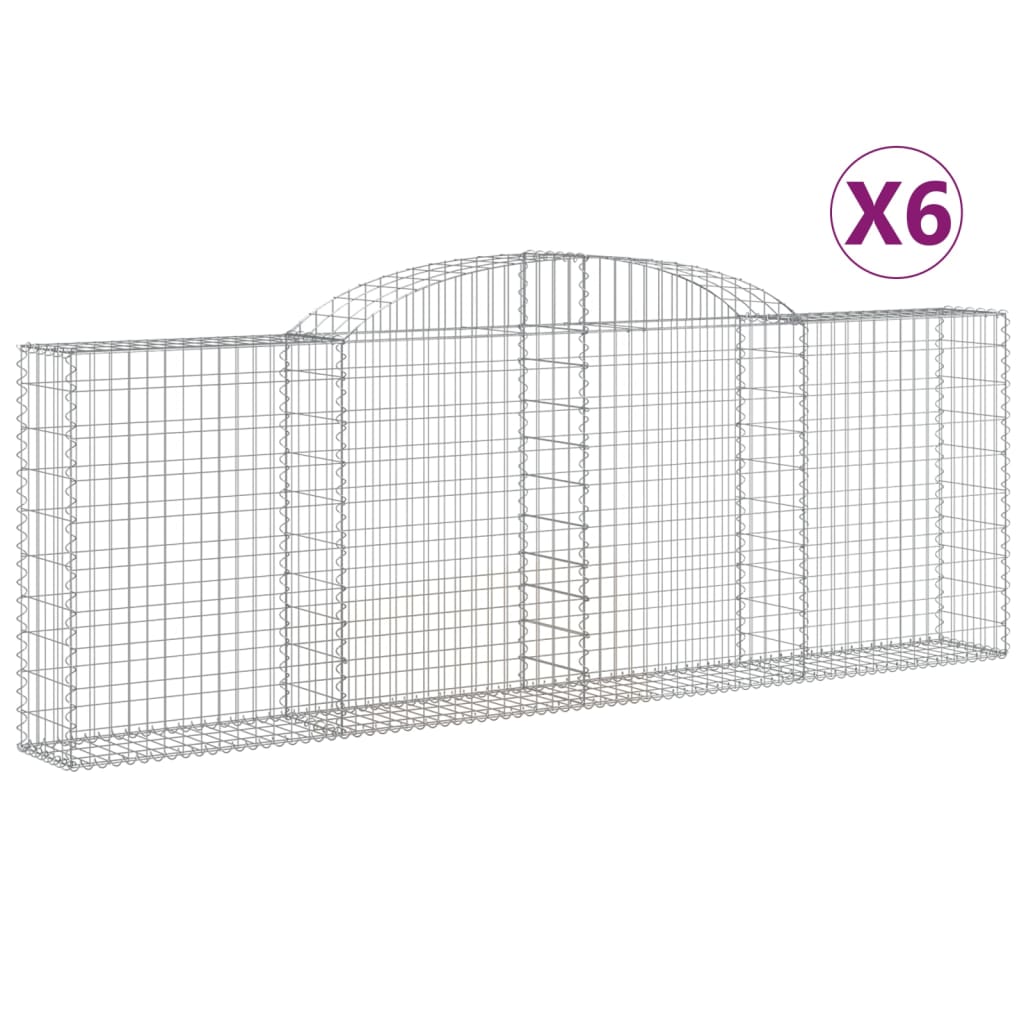 Cestas Vidaxl Schans 6 st 300x30x100 120 cm de hierro