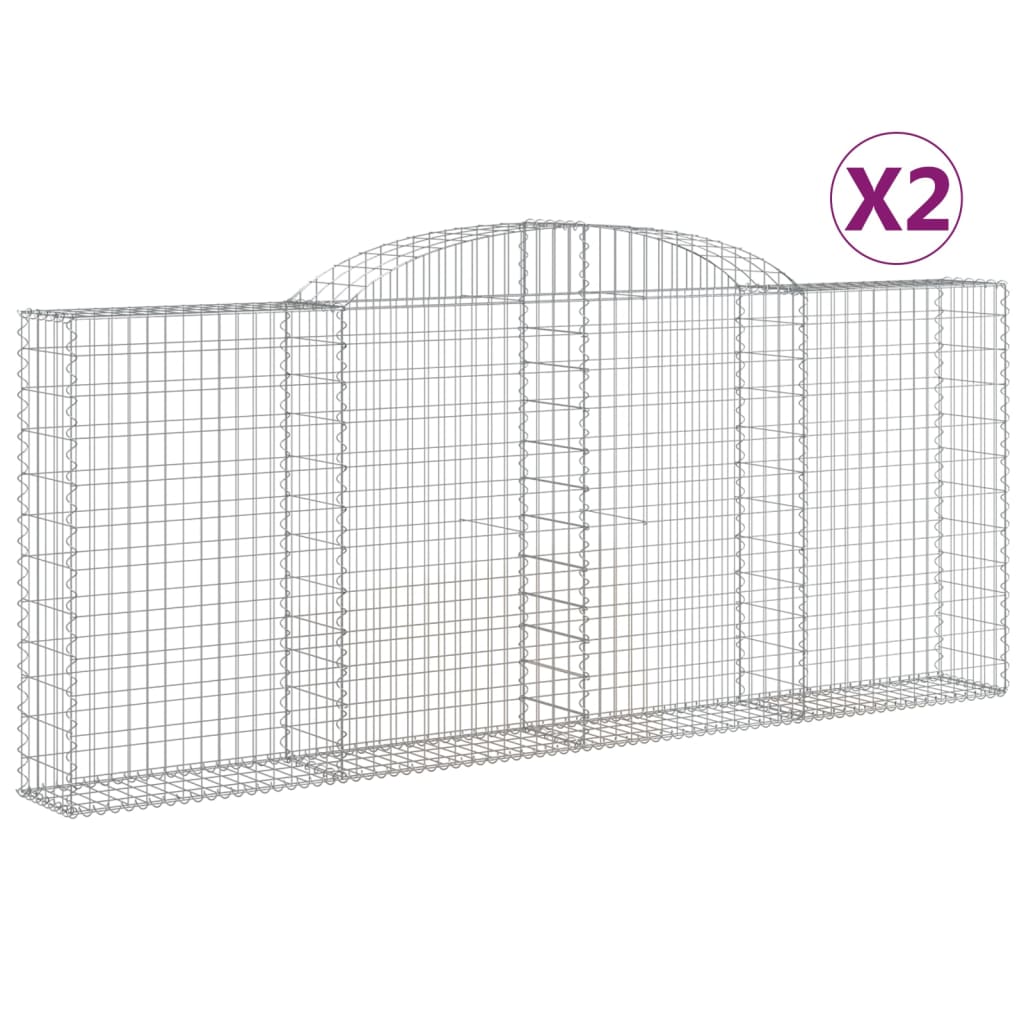 Vidaxl Schiags Kuerf 2 St Vaulted 300x30X120 140 cm Eisen