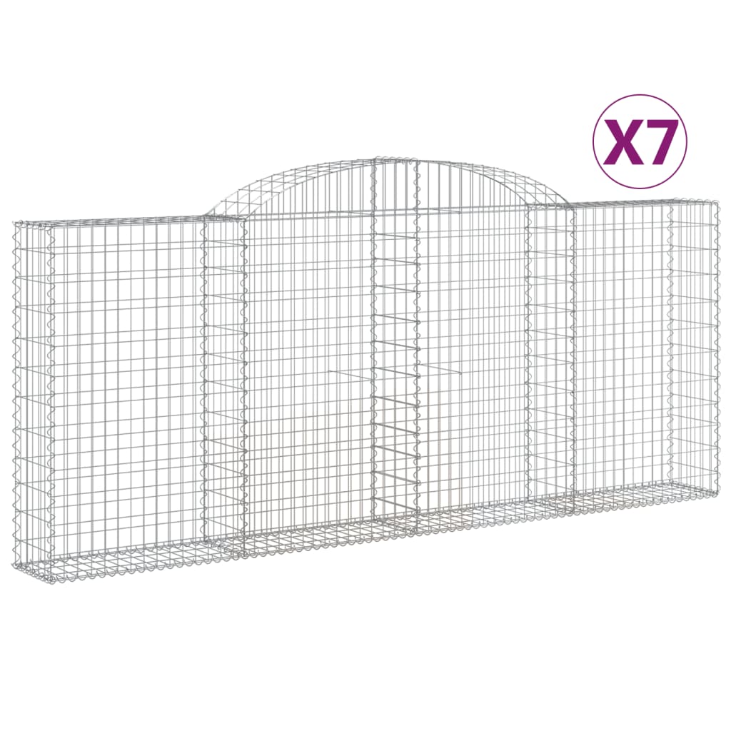 VidaXL Schans baskets 7 ST vaulted 300x30x120 140 cm iron