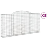 Vidaxl Schans kurver 3 St Vaulted 300x30x140 160 cm jern