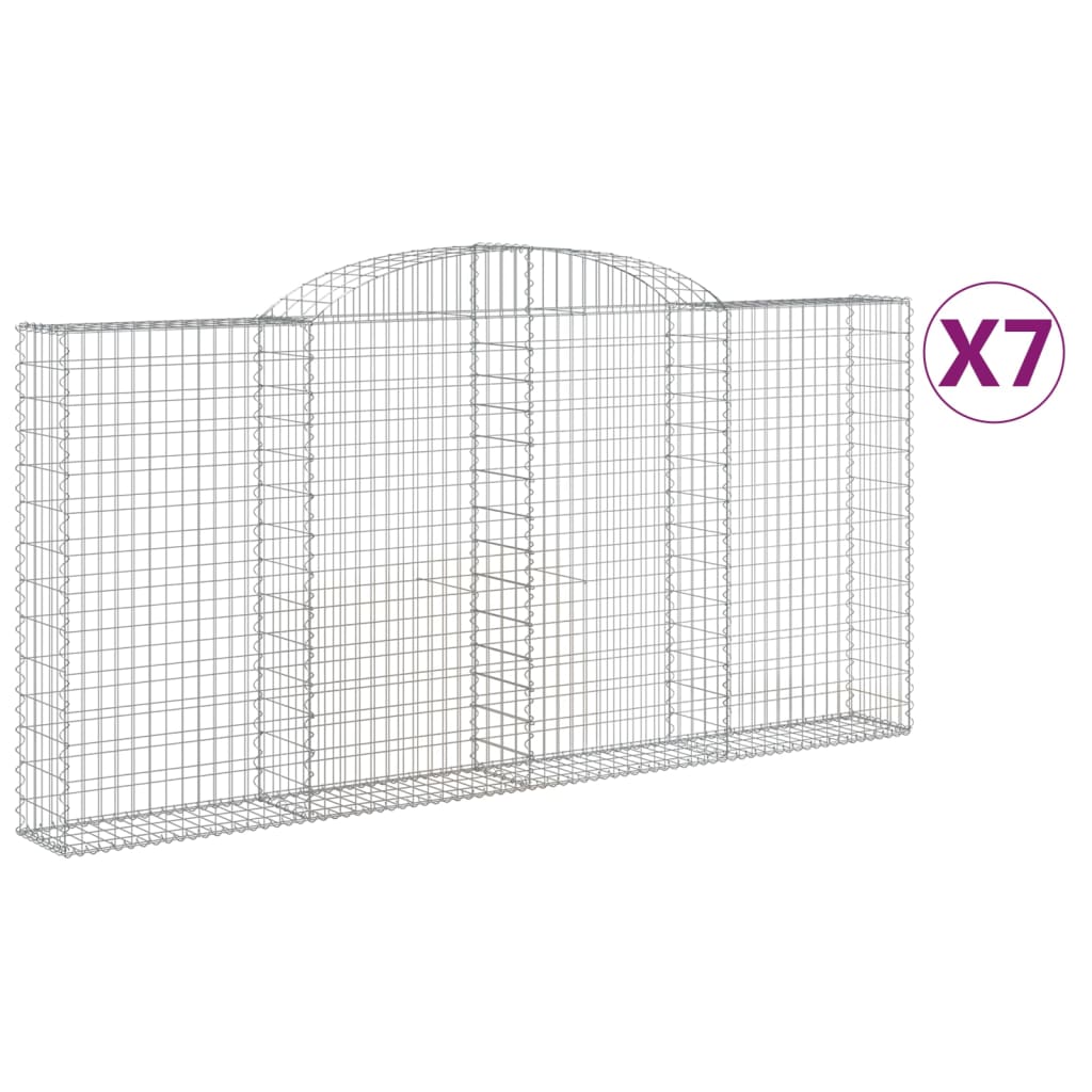 VidaXL Schans baskets 7 ST vaulted 300x30x140 160 cm iron