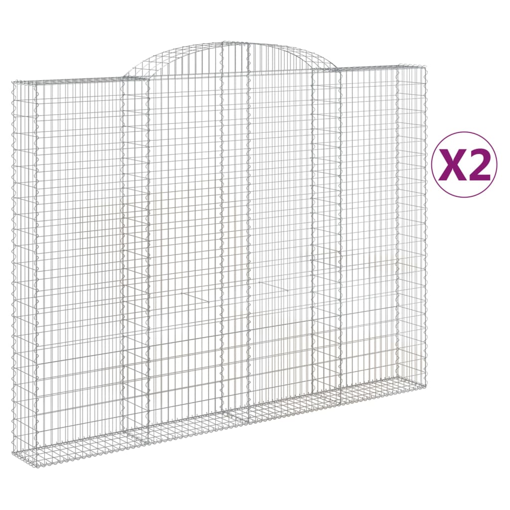 Cestas Vidaxl Schans 2 st 300x30x220 240 cm de hierro