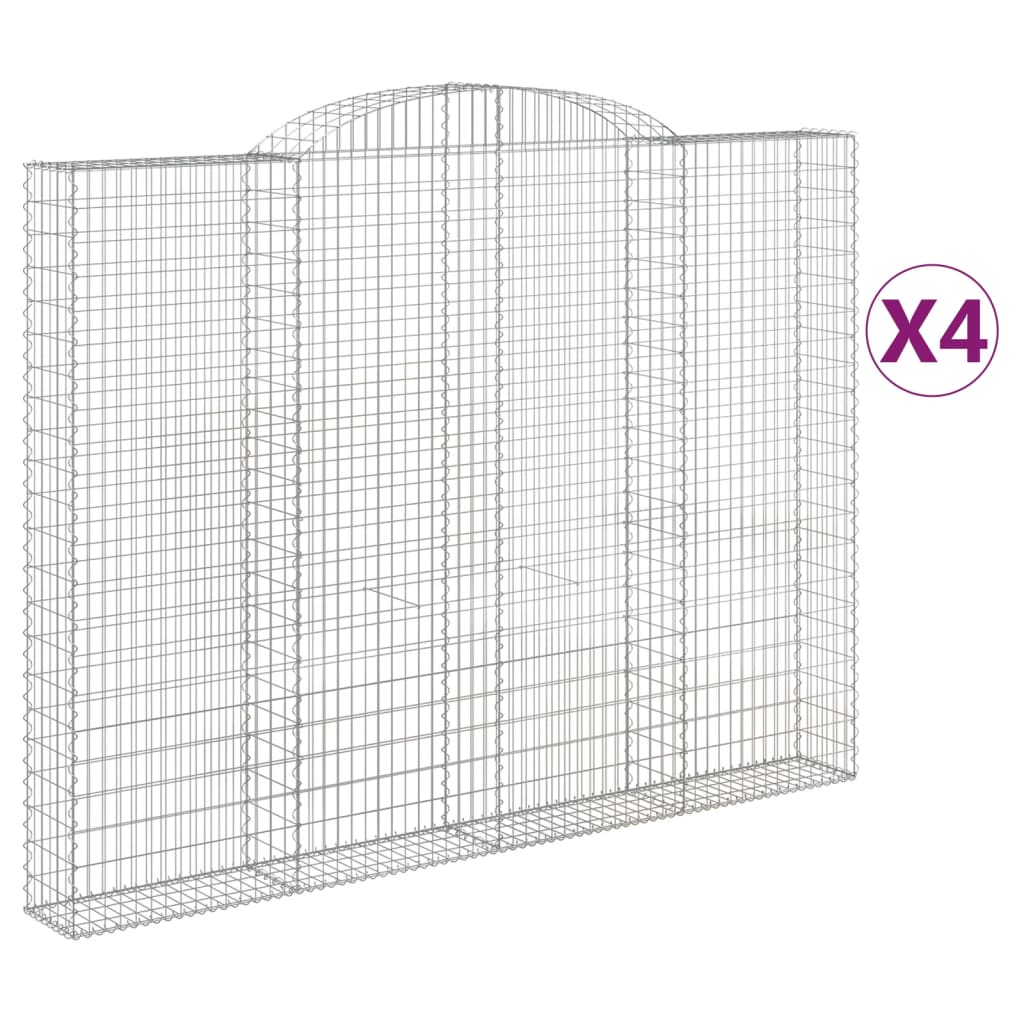 VidaXL Schans baskets 4 st vaulted 300x30x220 240 cm iron