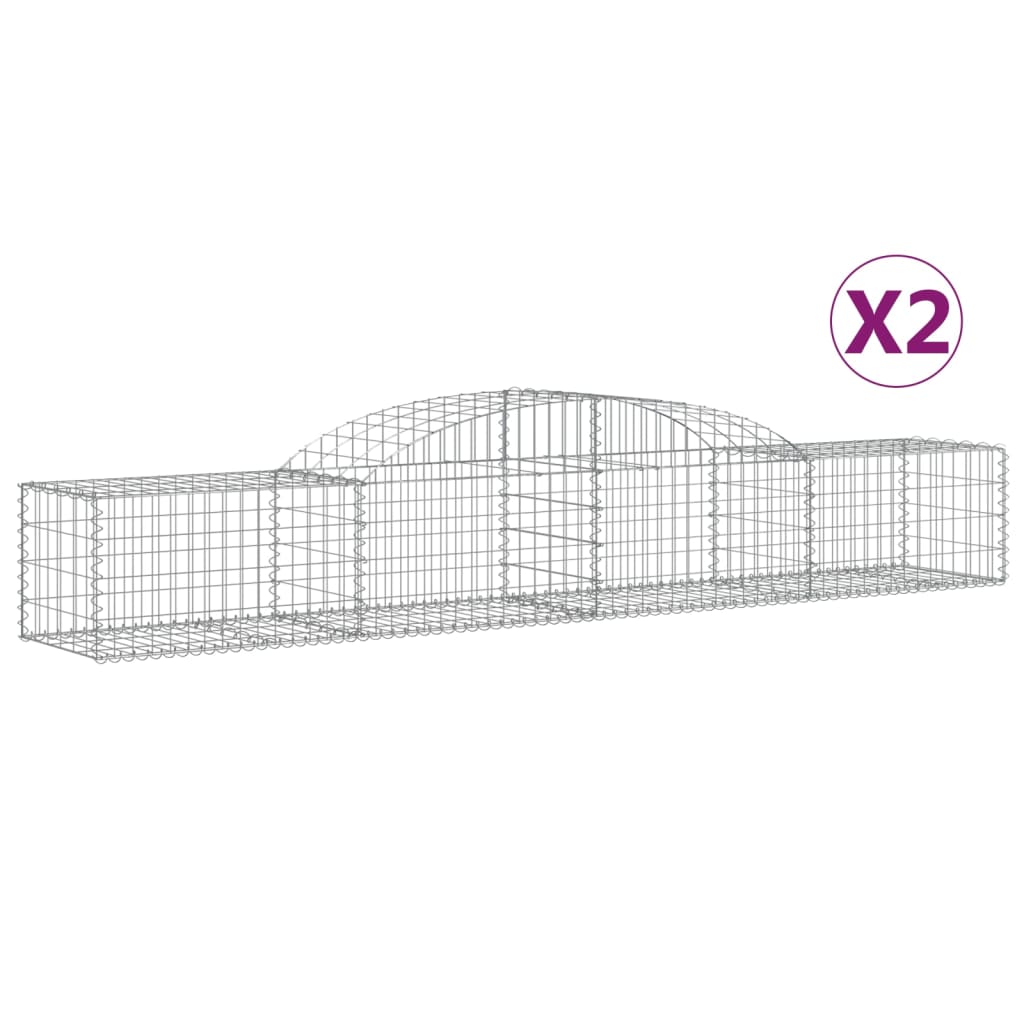 Vidaxl Schans Cestini 2 a volta 300x50x40 60 cm Galvanizzato