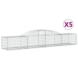 Vidaxl Schans baskets 5 st vaulted 300x50x40 60 cm galvanized iron