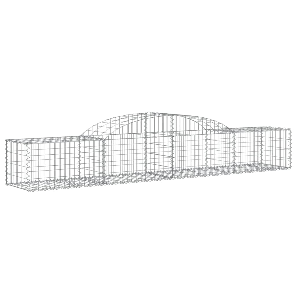 Vidaxl Schans baskets 8 st vaulted 300x50x40 60 cm galvanized iron