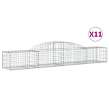 Vidaxl Schans kurver 11 St Vaulted 300x50x40 60 cm galvanisert jern