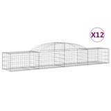 Vidaxl Schans kurver 12 St Vaulted 300x50x40 60 cm galvanisert jern