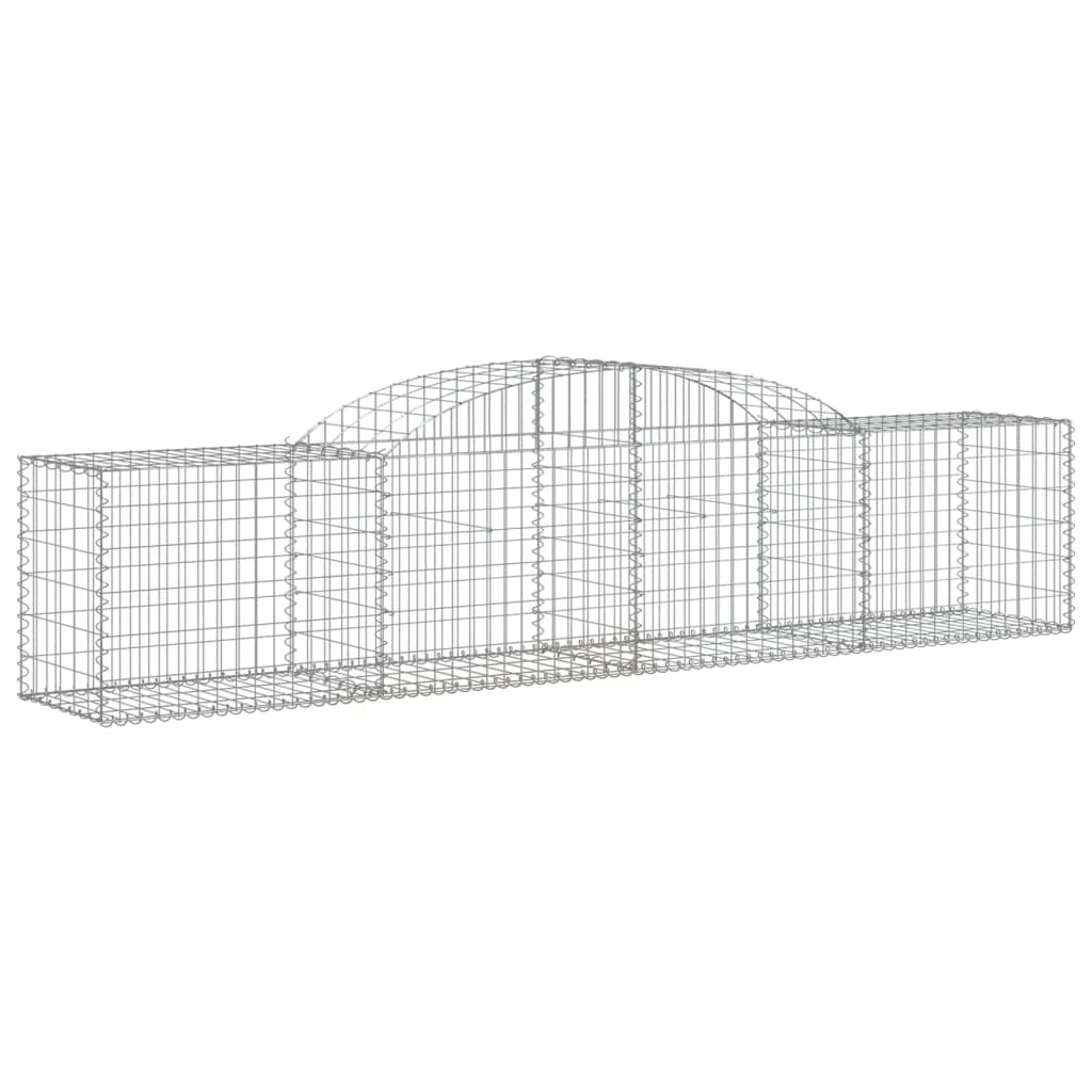 VidaXL Schans baskets 3 st vaulted 300x50x60 80 cm galvanized iron