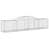 VidaXL Schans baskets 3 st vaulted 300x50x60 80 cm galvanized iron