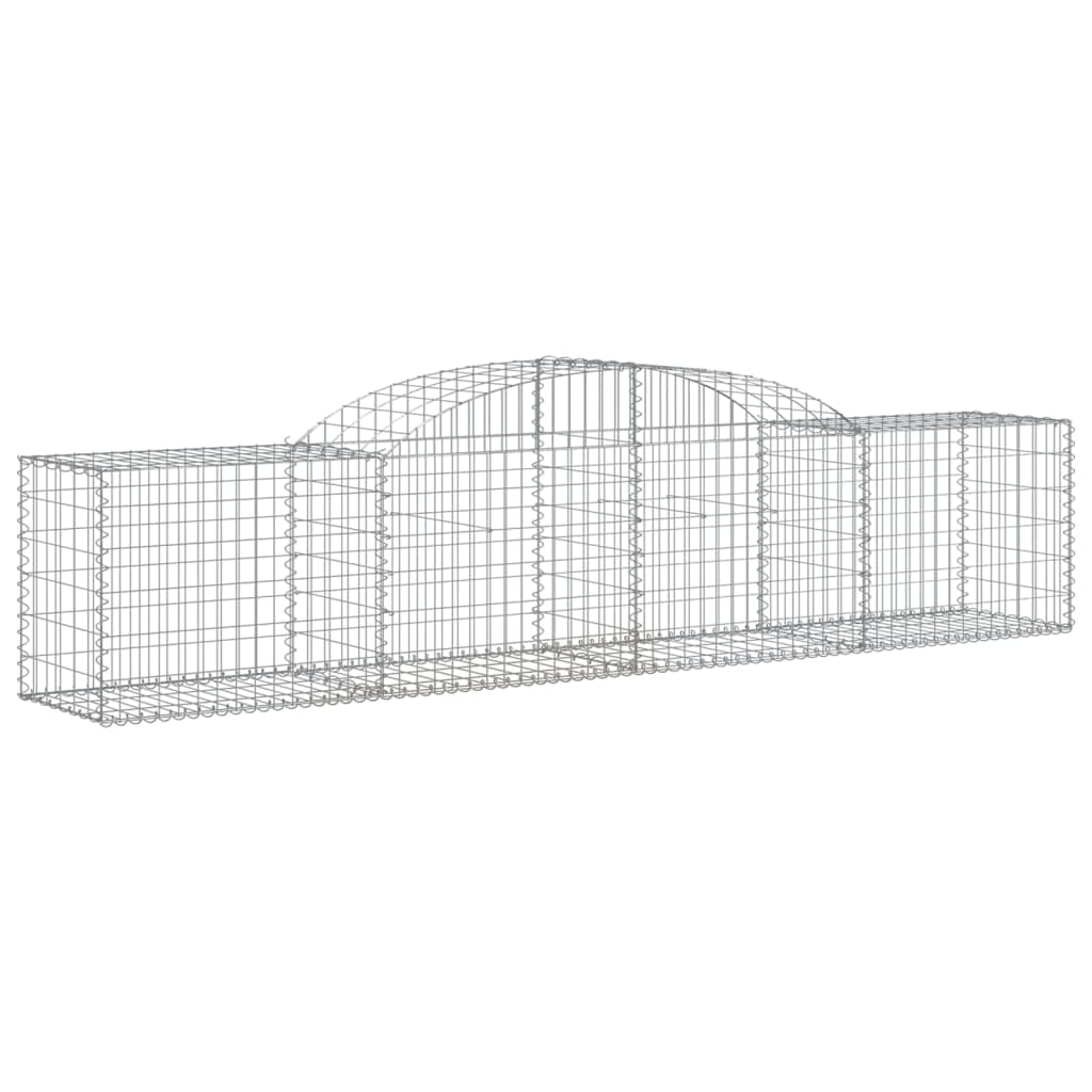 VidaXL Schans baskets 4 st vaulted 300x50x60 80 cm galvanized iron