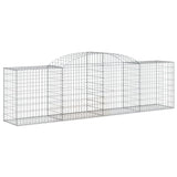 VidaXL Schans baskets 9 st vaulted 300x50x80 100 cm galvanized iron