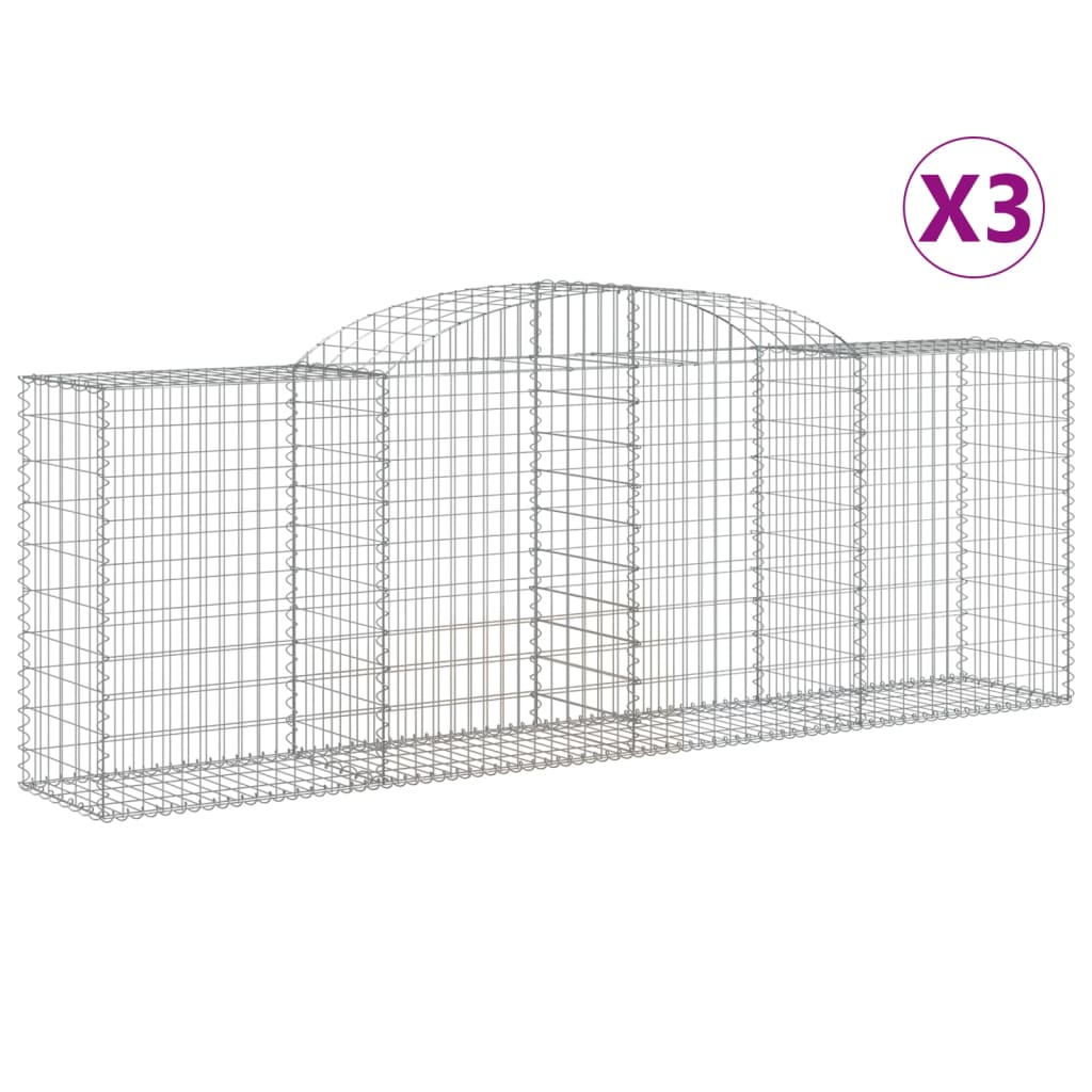 Vidaxl Schans 3 ST vaulted 300x50x100 120 cm iron