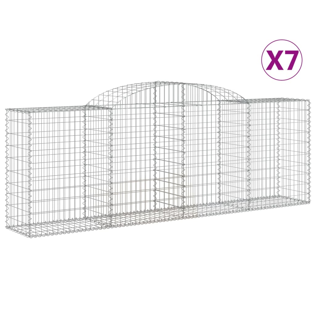 VidaXL Schans baskets 7 ST vaulted 300x50x100 120 cm iron