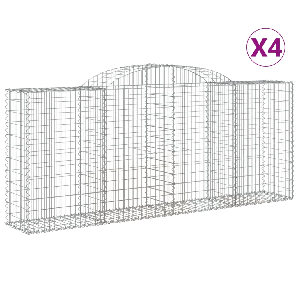 Vidaxl Schans baskets 4 st vaulted 300x50x120 140 cm iron