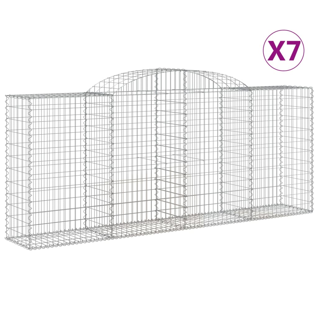 VidaXL Schans baskets 7 ST vaulted 300x50x120 140 cm iron