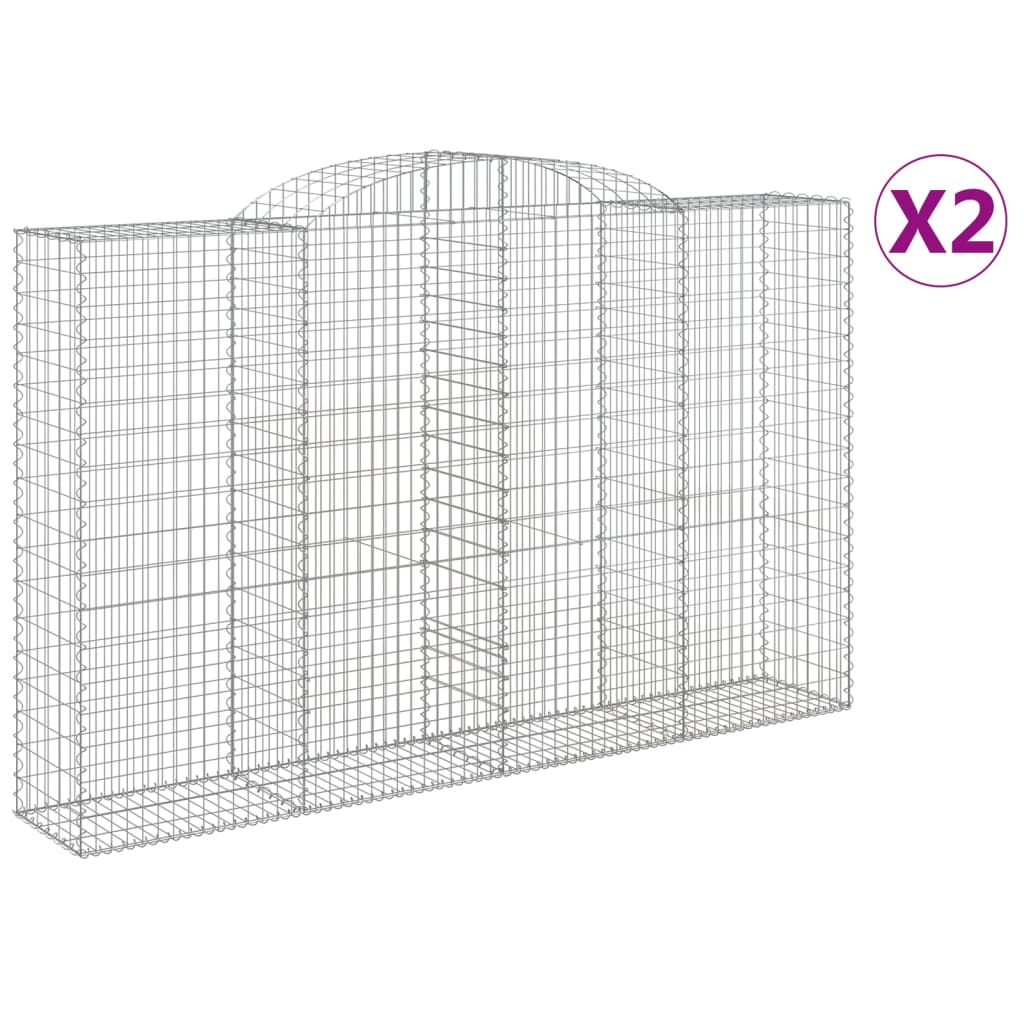 Vidaxl Schans Baskets 2 ST Krandoval 300x50x180 200 cm železo