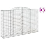 VidaXL Schans baskets 3 ST vaulted 300x50x180 200 cm iron