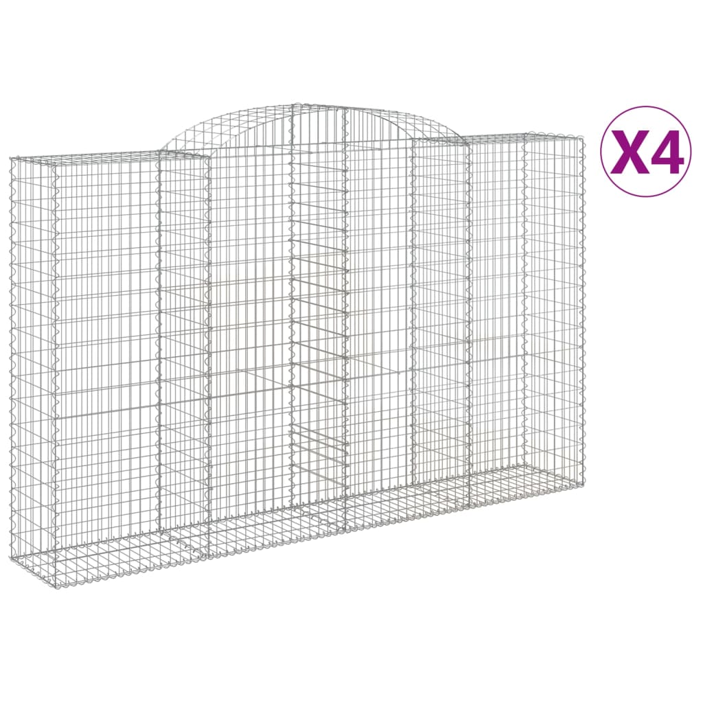 VidaXL Schans baskets 4 st vaulted 300x50x180 200 cm iron